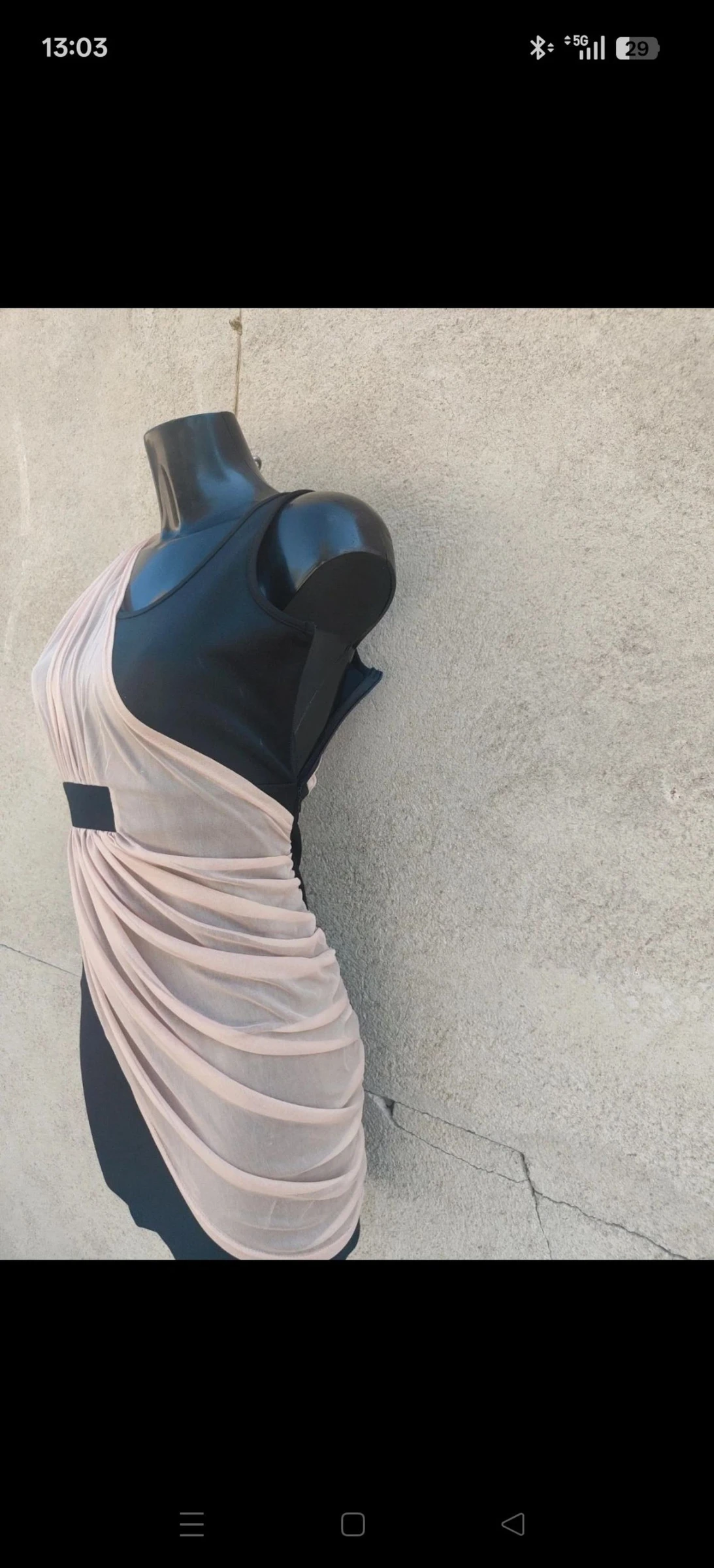 Black and beige fitted dress Mim – photo 5